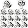 SOFPLATE 160Pcs Flower Tibetan Style Alloy Tube Bails TIBE-SP0001-08-1