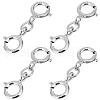 Beebeecraft 8Pcs 925 Sterling Silver Double Spring Ring Clasps STER-BBC0007-52-1