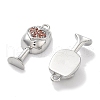 Brass Micro Pave Cubic Zirconia Pendants KK-M102-31P-2