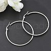 Tarnish Resistant 304 Stainless Steel Big Hoop Earrings X-EJEW-F105-06P-2