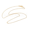 Brass Cable Chain Necklaces for Women Men NJEW-Z068-02G-01-4