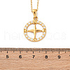 304 Stainless Steel Crystal Rhinestone Helm Pendant Necklaces NJEW-Z057-02B-G-5