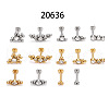 Stainless Steel Micro Pave Clear Cubic Zirconia Threadless Labrets WG26305-12-4