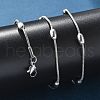 Non-Tarnish 304 Stainless Steel Snake Chain Necklaces NJEW-G313-15P-2