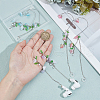 25Pcs 5 Style Brass Chain & Acrylic Headphone Decoration HJEW-CO00001-3