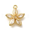 Brass Micro Pave Cubic Zirconia Pendants KK-Q035-13G-1
