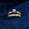 2Pcs Flat Round Brass Micro Pave Clear Cubic Zirconia Finger Rings FS-WG91922-03-2