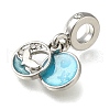 Rack Plating Alloy Enamel European Dangle Charms PALLOY-A009-20P-2