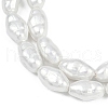 Electroplate Porcelain Imitation Pearl Beads Strands BSHE-Z009-09-4