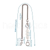 Givenny-EU 3 Sets 3 Colors Zinc Alloy Curb Chain Bag Straps FIND-GN0001-23-3