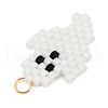 Halloween Theme Cylinder Glass Seed Beads PALLOY-MZ00772-4