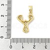 Brass Micro Pave Cubic Zirconia Pendants ZIRC-C012-01G-25-3