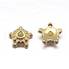 Real 18K Gold Plated 5-Petal 925 Sterling Silver Bead Caps STER-M100-11-1