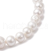 Shell Pearl Round Beaded Strech Bracelets for Women BJEW-JB11806-4