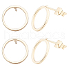 Beebeecraft Ring Brass Stud Earing Findings KK-BBC0014-20G-1