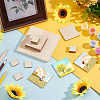   110Pcs 3 Style Unfinished Wood Cutouts WOOD-PH0002-25-5