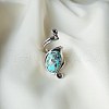 Oval Bohemian Synthetic Turquoise Finger Rings FS-WGBF170-01-1