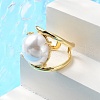 Rack Plating Brass Open Cuff Rings RJEW-M172-05G-2