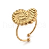 304 Stainless Steel Open Cuff Ring for Women RJEW-M049-05G-02-2