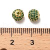 925 Sterling Silver Micro Pave Cubic Zirconia Beads STER-H110-24A-03G-3