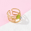 304 Stainless Steel Cuff Rings RJEW-S629-03G-2