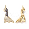 Brass Micro Pave Cubic Zirconia Pendants ZIRC-I063-45G-02-1