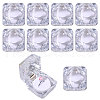 Square Plastic Ring Storage Boxes with EVA Inside AJEW-WH0472-43A-1