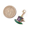 8Pcs 8 Styles Carnival/Mardi Gras Theme Alloy Enamel & Glitter Powder Pendants Decoration HJEW-JM02997-3