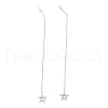 Long Chain with Star Dangle Stud Earrings EJEW-A067-12P-4