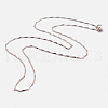 925 Sterling Silver Chain Necklaces STER-F039-40cm-08RG-1