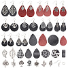 SUNNYCLUE DIY PU Leather Dangle Earring Making Kits DIY-SC0001-35-1