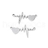 201 Stainless Steel Connector Charms STAS-N095-097-2