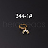 Brass Micro Pave Clear Cubic Zirconia Hoop Cartilage Earrings WG1A959-01-1