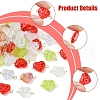 50Pcs Glass Connector Charms PALLOY-FZ00019-3