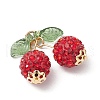 Handmade Polymer Clay Rhinestone Beads Pendants PALLOY-TA00237-4