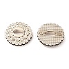 Flat Round Zinc Alloy with Rhinestones Bag Twist Lock Clasps PALLOY-A068-03P-2