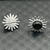 Alloy Natural Tiger Eye Flower Stud Earrings OL8231-8-2