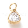 Vacuum Plating 304 Stainless Steel Cubic Zirconia Pendant X-ZIRC-P080-A09-1