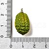 Brass Acrylic Pendants OACR-R006-03G-01-3