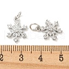 Rack Plating Brass Micro Pave Clear Cubic Zirconia Pendants KK-B093-04A-P-3