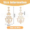 Rubber Wood Carved Onlay Applique AJEW-WH0248-466-2