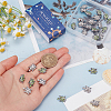 SUNNYCLUE 32Pcs 2 Colors Alloy Rhinestone Slide Charms FIND-SC0010-40-3