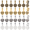 SOFPLATE 200Pcs 4 Colors Tibetan Style Alloy Glue-on Flat Pad Bails FIND-SP0001-84-1