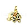 Real 18K Gold Plated Brass Pave Cubic Zirconia Pendants KK-M283-02A-02-1