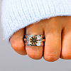 Sunflower Zinc Alloy Finger Rings FS-WGCE082-01-3