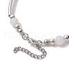 Natural White Jade Beaded Braceleys BJEW-JB11665-01-4