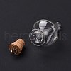 Teardrop Glass Cork Bottle Pendants AJEW-A041-01D-4