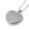 Glass Heart with Cloud Pendant Necklace NJEW-H165-01F-3