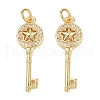 Brass Micro Pave Clear Cubic Zirconia Pendants KK-L231-12G-01-1