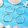4Pcs Natural Agate Adjustable Braided Beaded Bracelets BJEW-JB11669-1